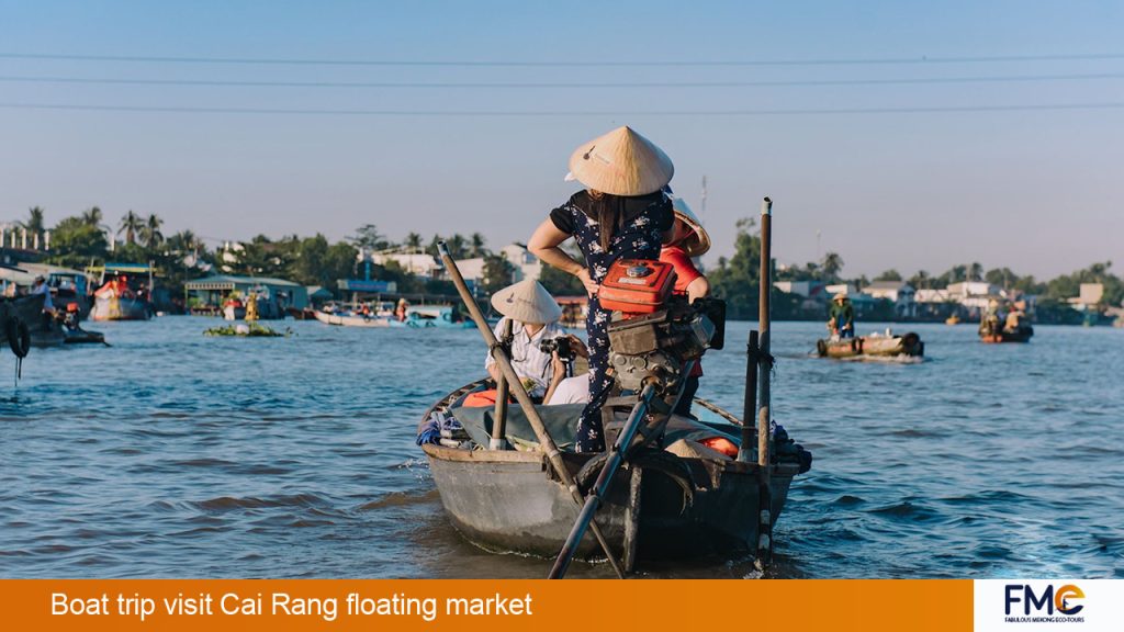 Boat trip visit Floating Market