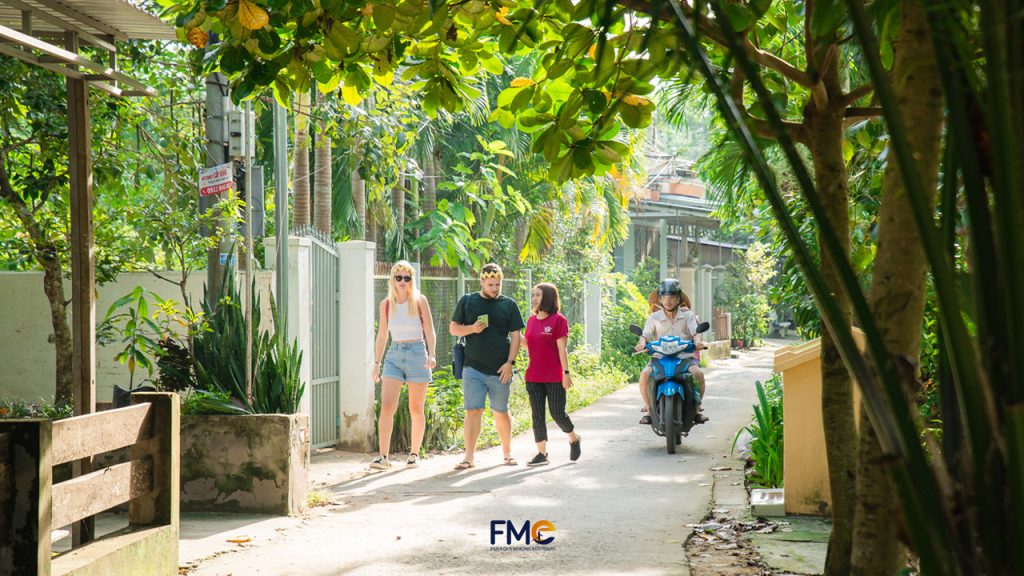 Walking in Mekong Delta village