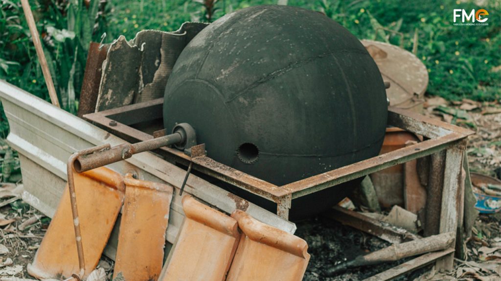 Rosting machine in Cocoa farm in Can Tho