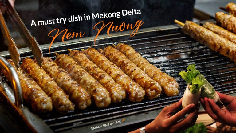 Nem Nuong - Vietnam Pork BBQ ROLLS in Can Tho