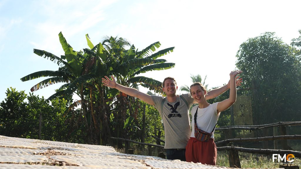 Tourists enjoy the fresh air in the countryside