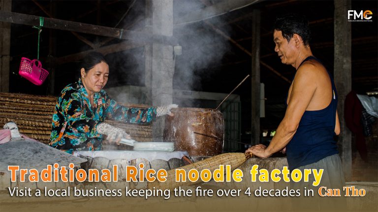 Visit 40 years traditional rice noodle factory in Can Tho