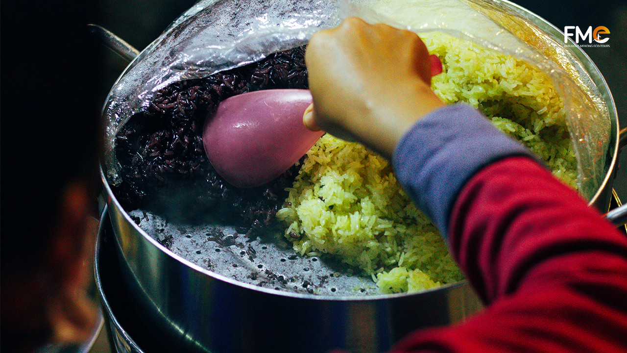 Two types of sticky rice in Can Tho