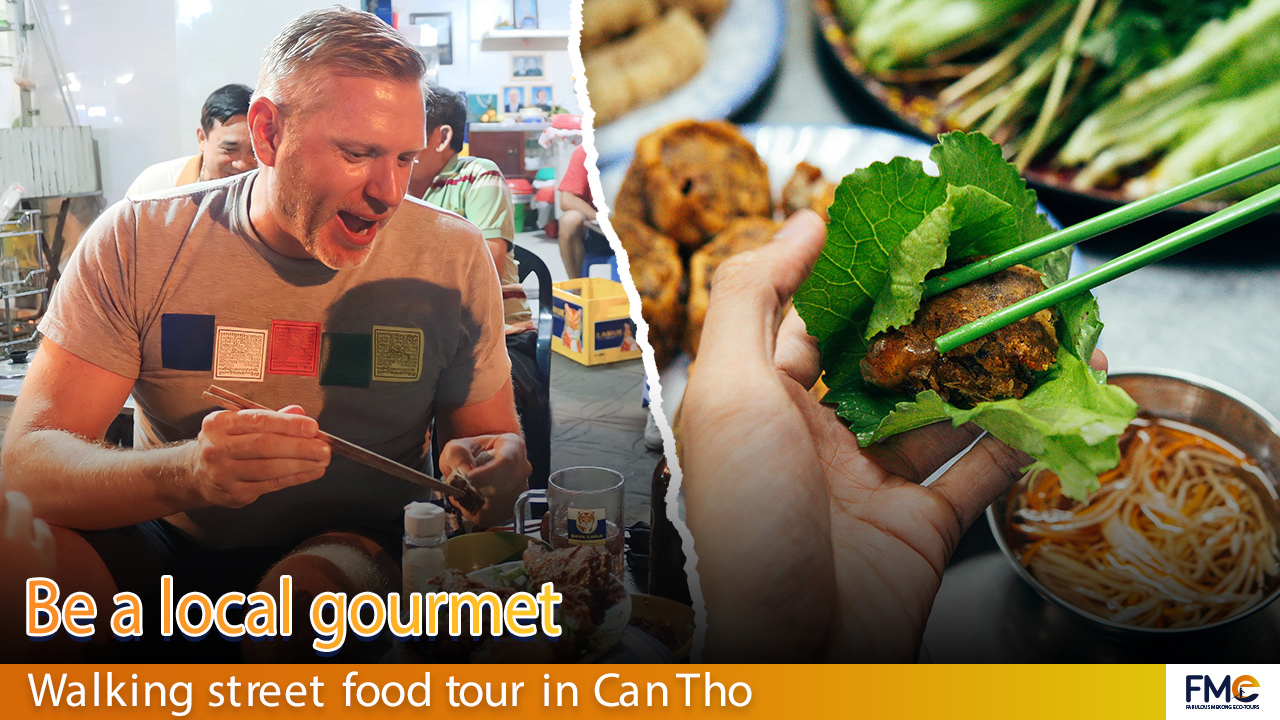 Walking street food tour in Can Tho