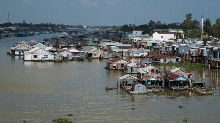 Floating fish farm in An Giang