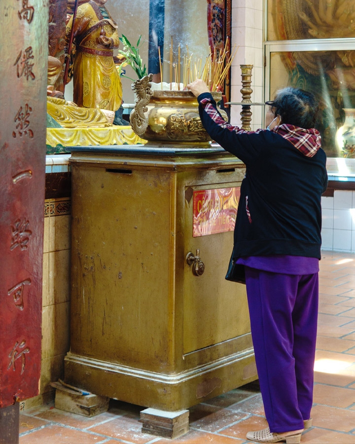 Putting incense in Holy Mother An Giang