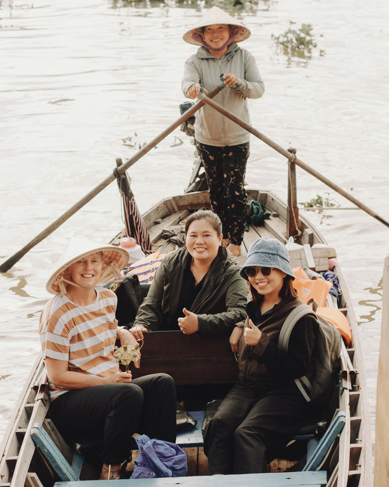 Tourist in boat