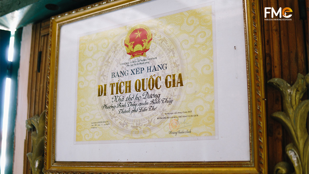 Binh Thuy ancient house Can Tho certificated as the national heritage