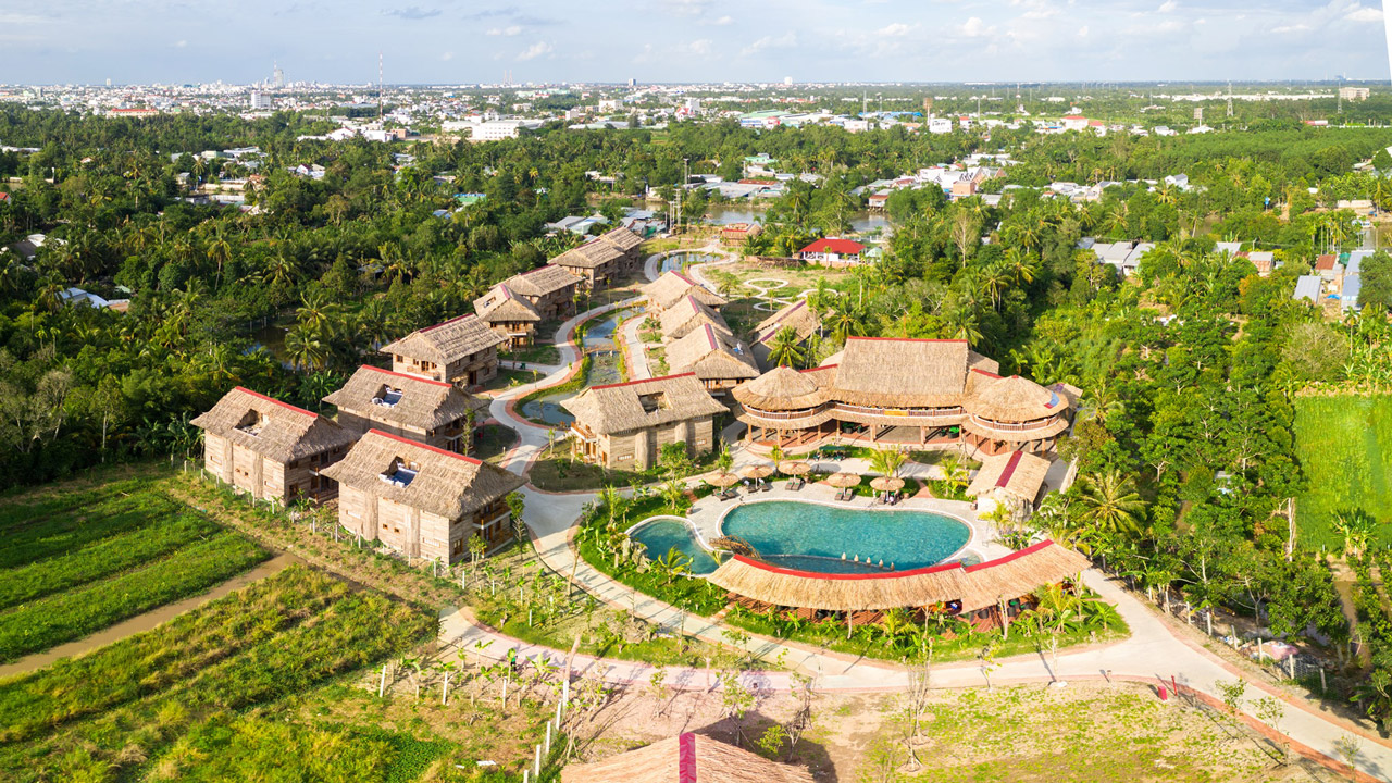 Can Tho Ecolodge seen from above