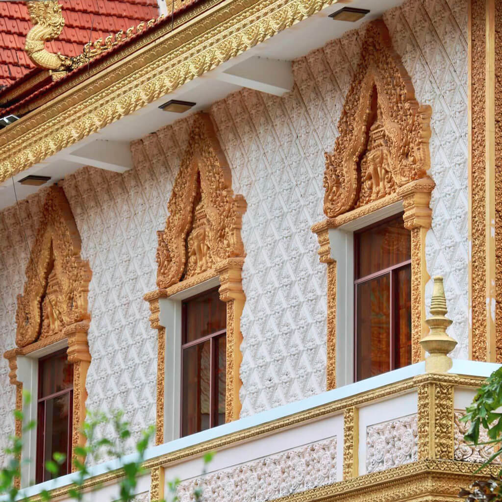 Architectural Motifs of Khmer Kal Bo Pruk Pagoda in An Giang