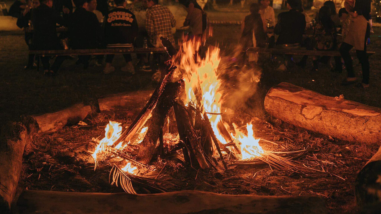 Campfire at CLassique Farm Tra Vinh Campground