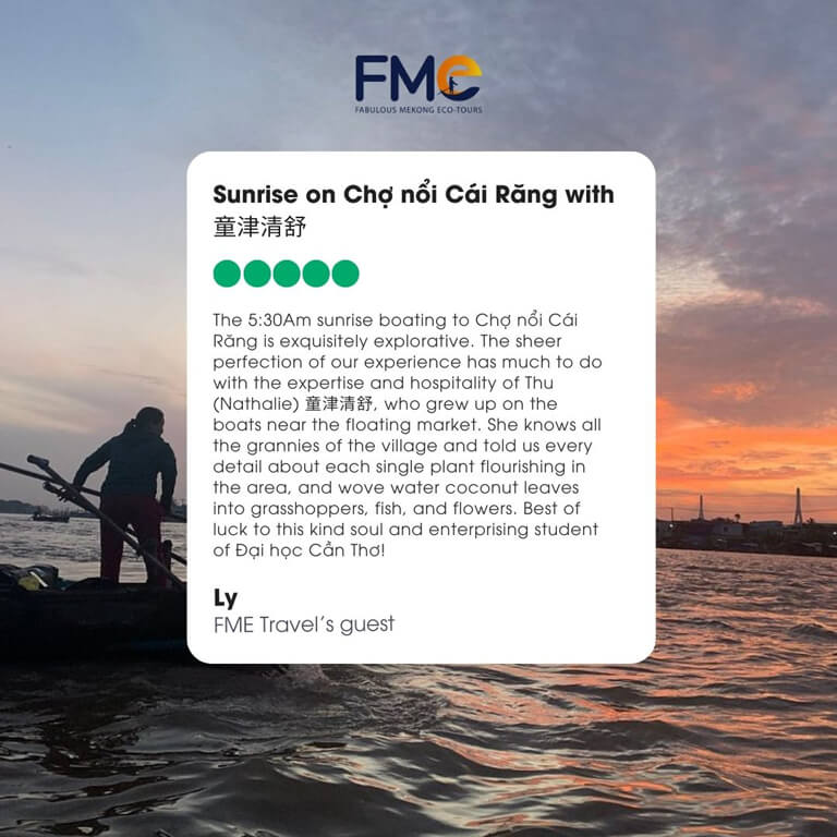 Customer reviews Ly experienced Sunrise at Cai Rang Floating Market