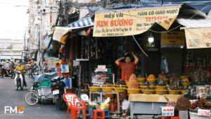 Fish sauce shop at Chau Doc market