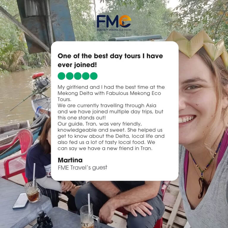 Martina's customer review about the best journey she has ever participated in
