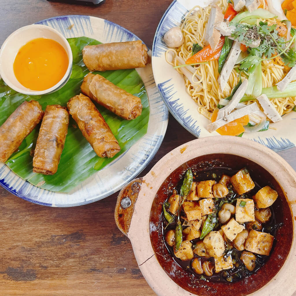 Some vegetarian dishes from Mai Hien Vegetarian Kitchen