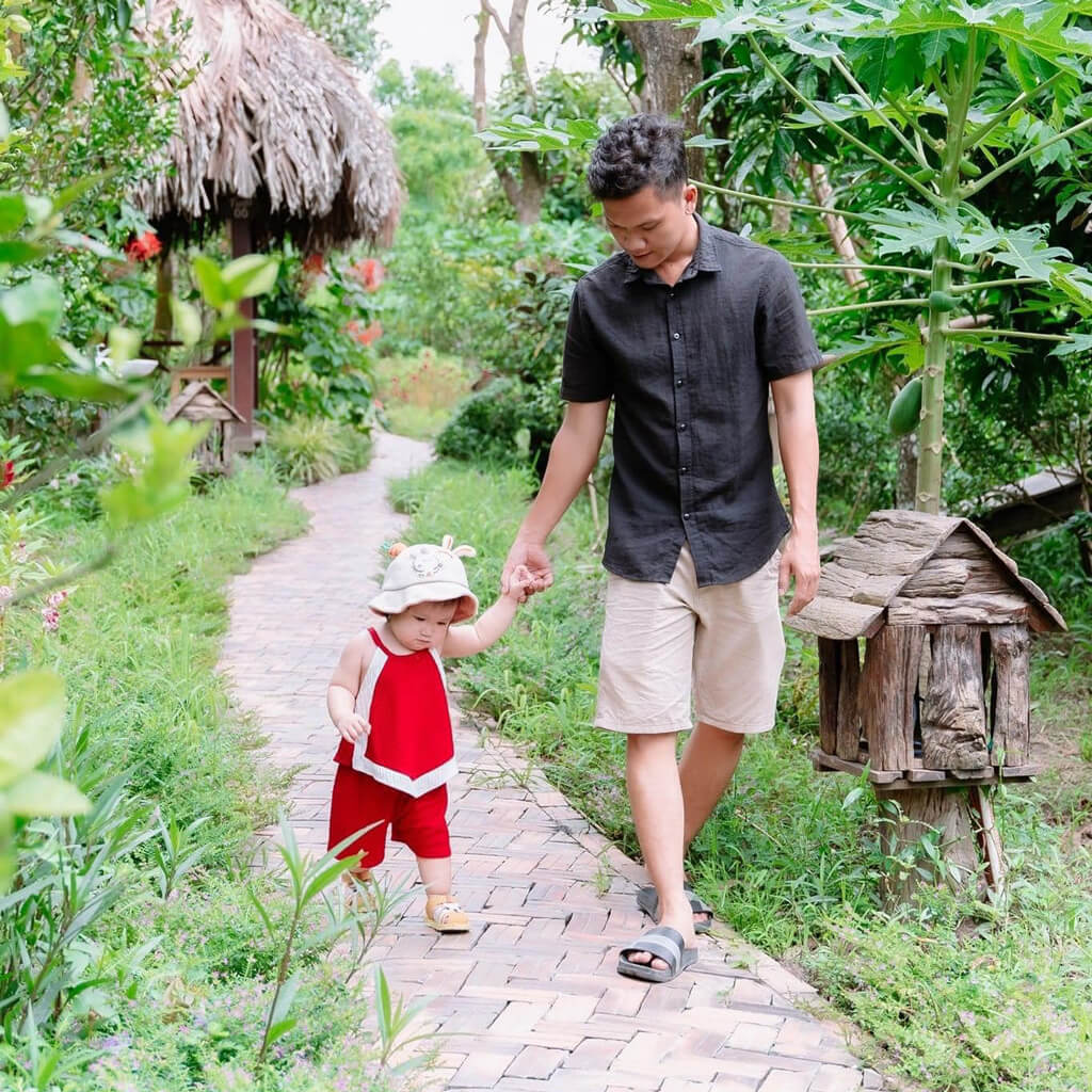 Tourists walk around at Phi Yen eco-tourism area in Can Tho