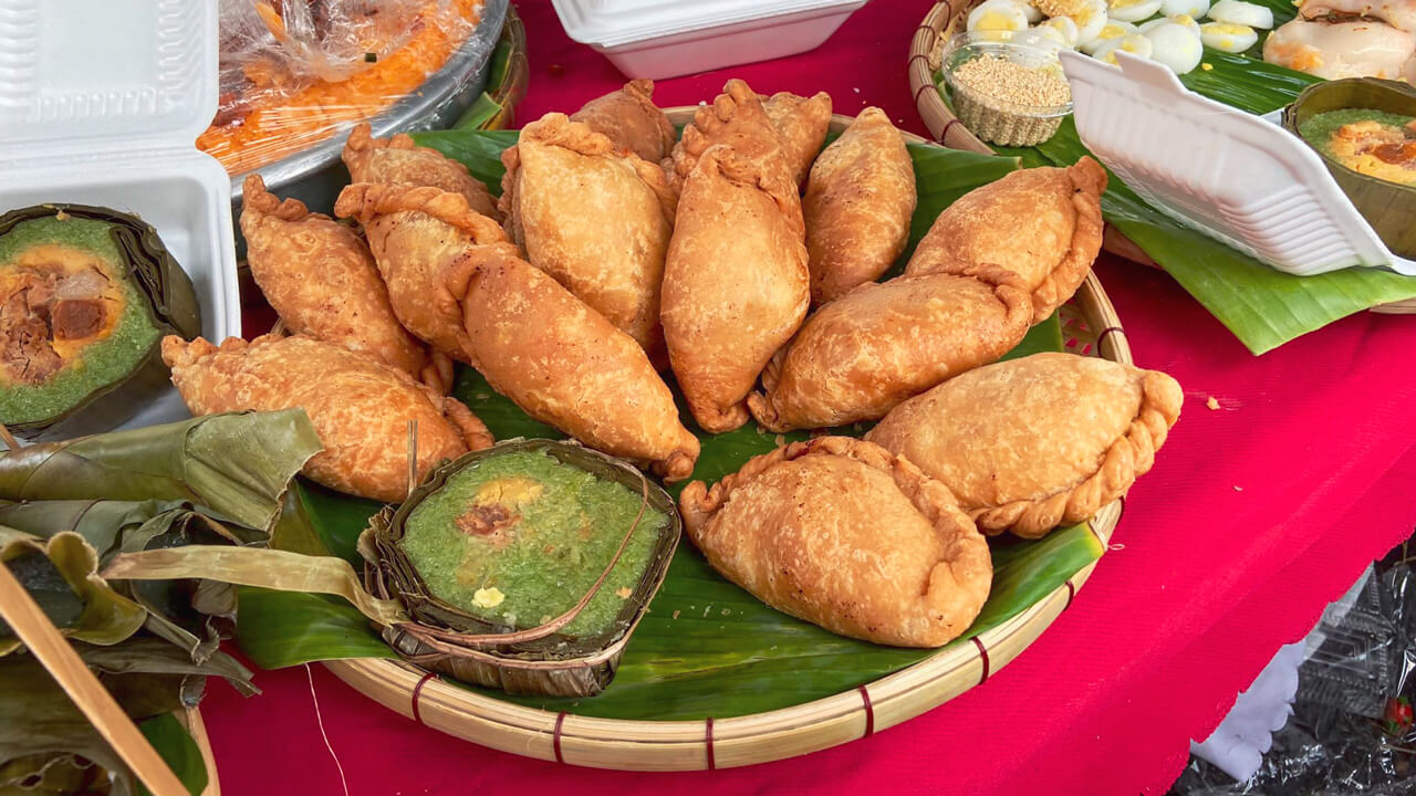 Vietnamese Folk Cakes at Huynh Kha Tourist Area in Tra Vinh
