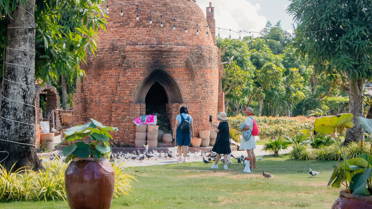 Simulating a traditional brick kiln at Can Tho Eco Resort