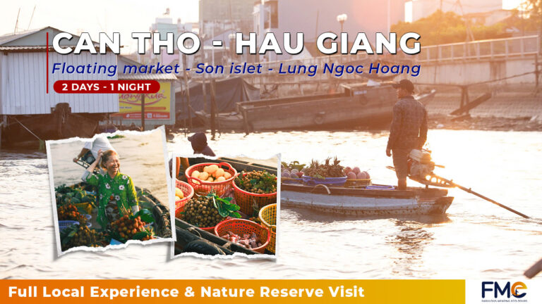 Floating market - Son islet - Lung Ngoc Hoang 2 days 1 night