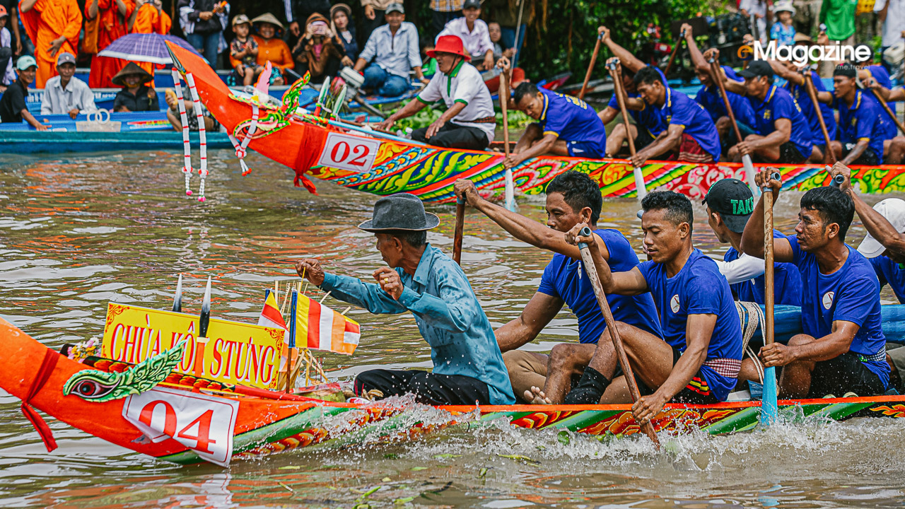 The Ngo boats are decorated before the race